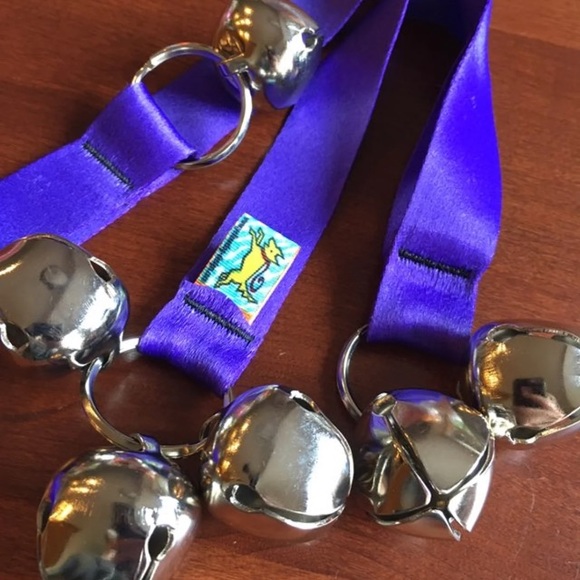 Purple Ribbon Puppy Potty Training Bells - Picture 4 of 7